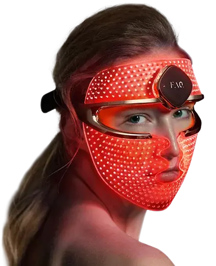 FAQ Swiss 202 flexible silicone LED face mask for at-home light therapy