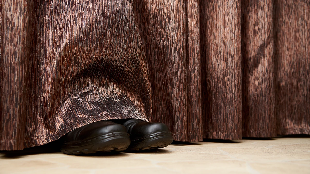 Feet sticking out behind the curtain wonderful wizard of oz