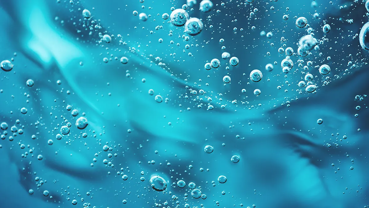 microcurrent gel closeup blue