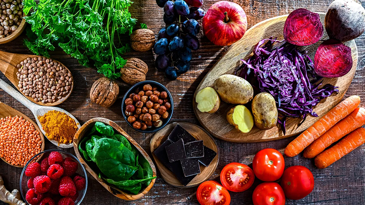 Colorful antioxidant foods