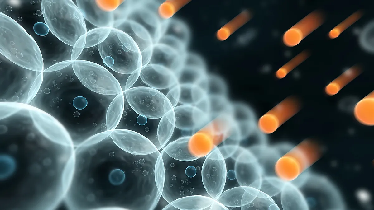 free radicals attacking cells