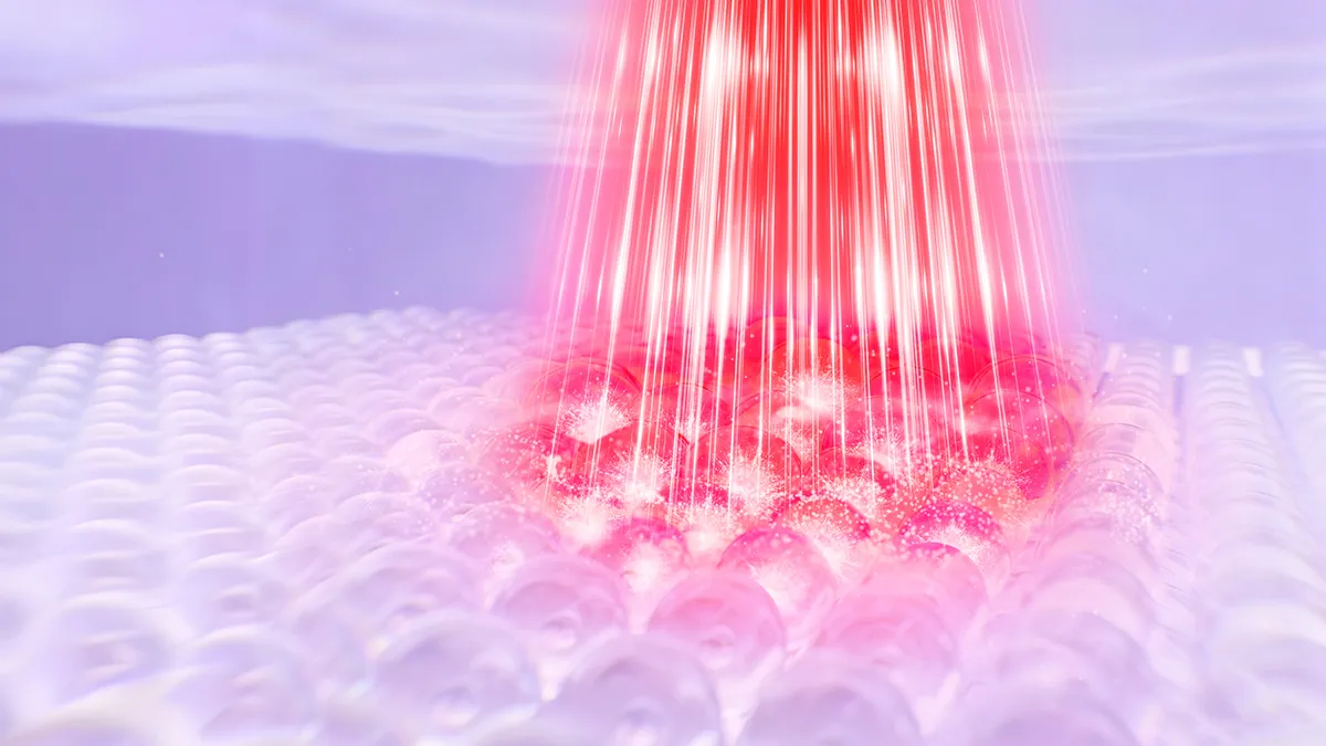 UFO LED Lighthouse Red Light Therapy Panel vector of a close up action