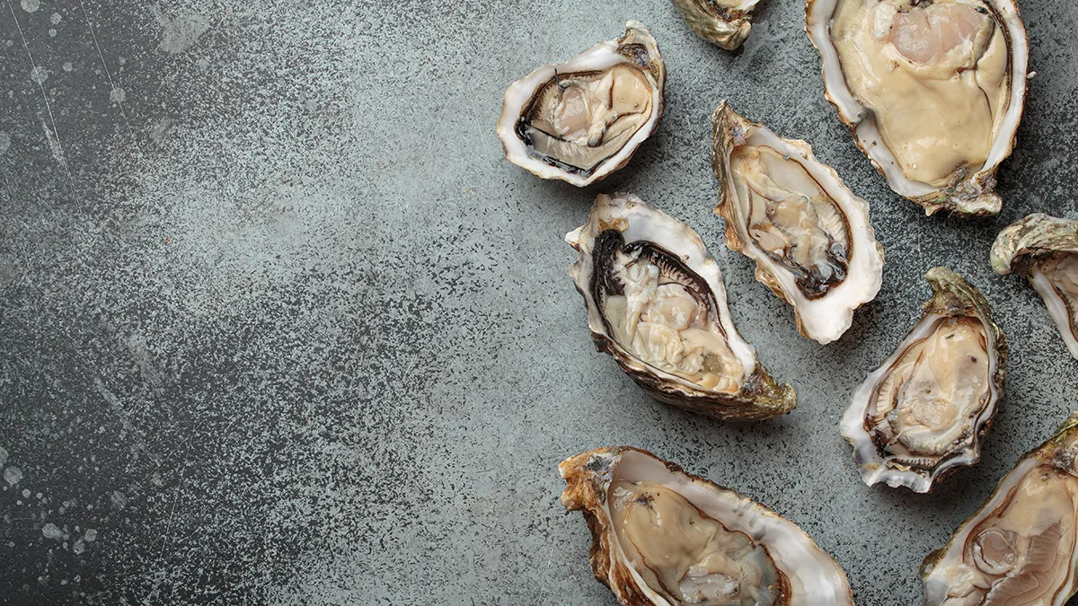 zinc rich food oysters on a table
