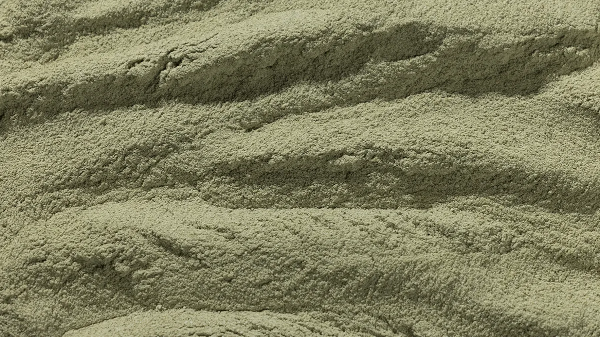 FAQ Pure super green powder texture with ridges