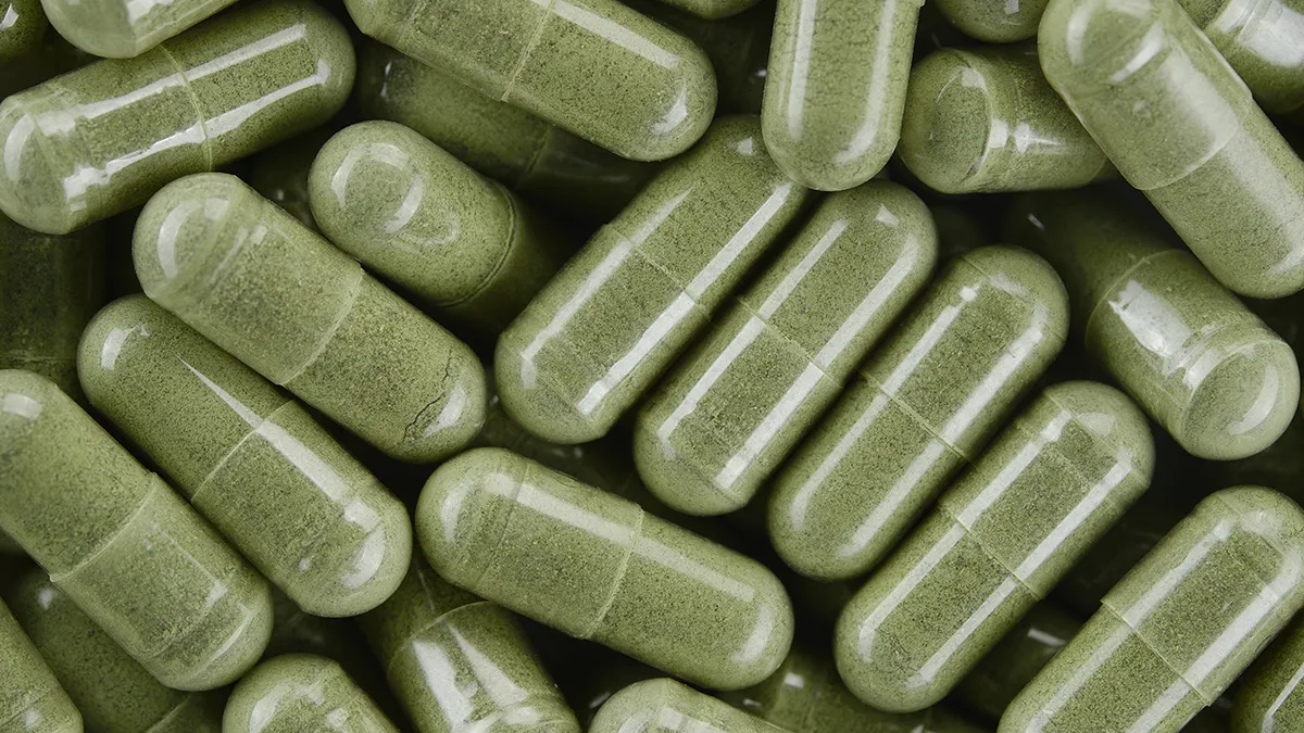 pills with a super greens powder