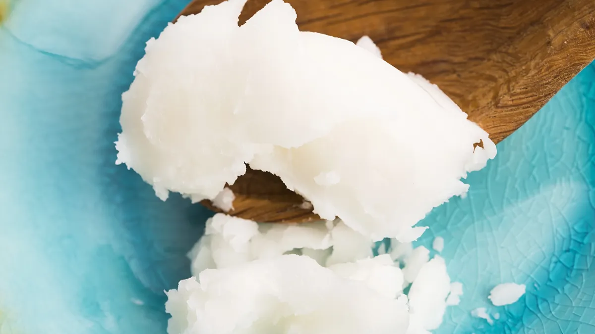coconut oil on spoon