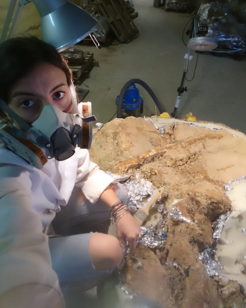 Irina Fernández en un momento de su trabajo