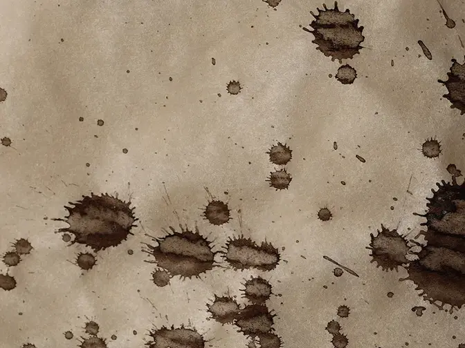 ink blotches simulating dark spots on skin