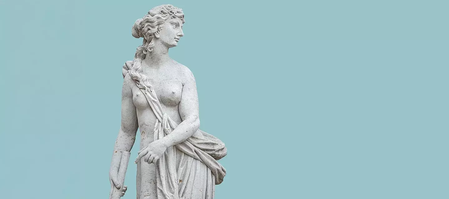 An ancient Greek statue showing beauty standards through history