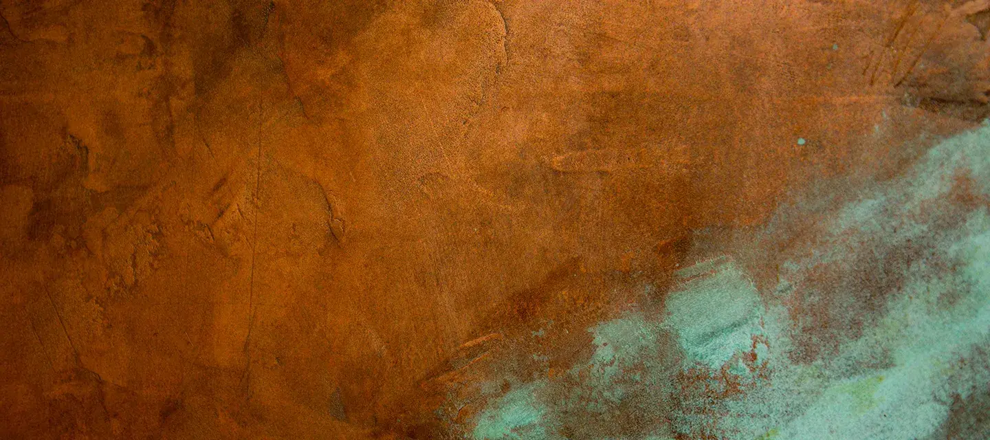 Oxidized copper surface