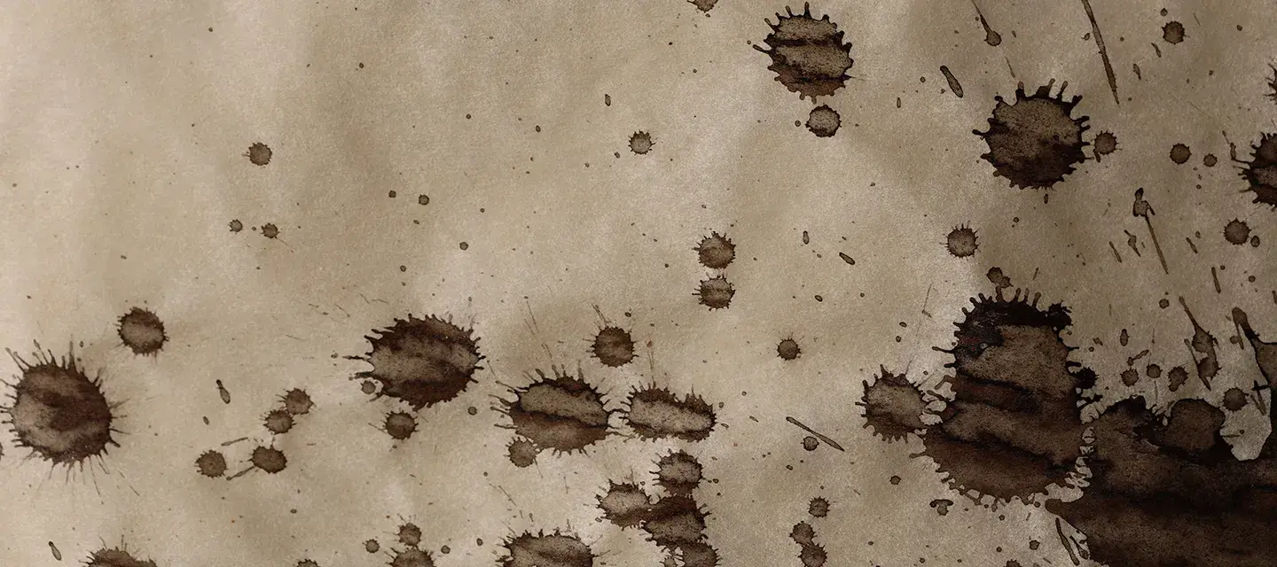 ink blotches simulating dark spots on skin