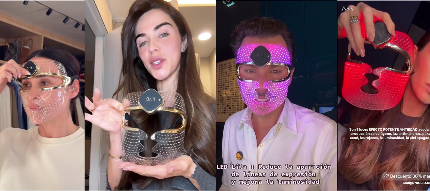 mascara LED facial