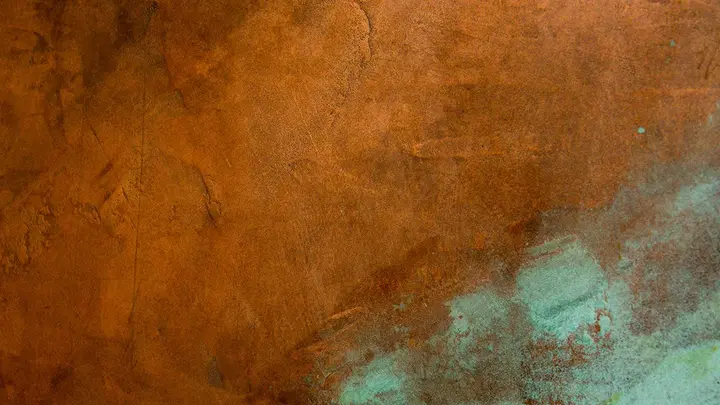 Oxidized copper surface