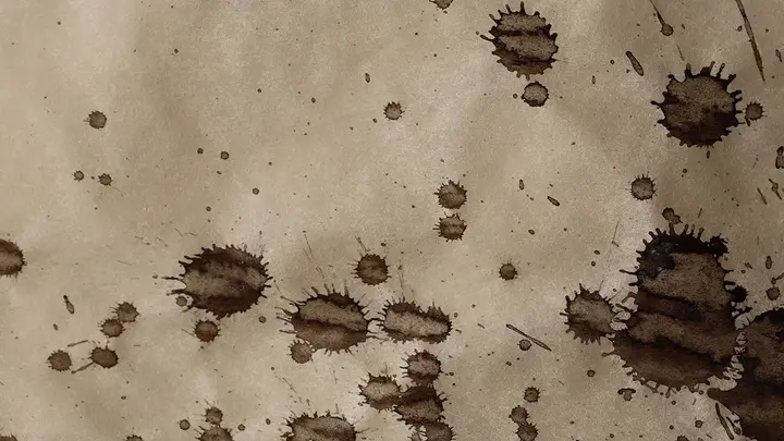 ink blotches simulating dark spots on skin