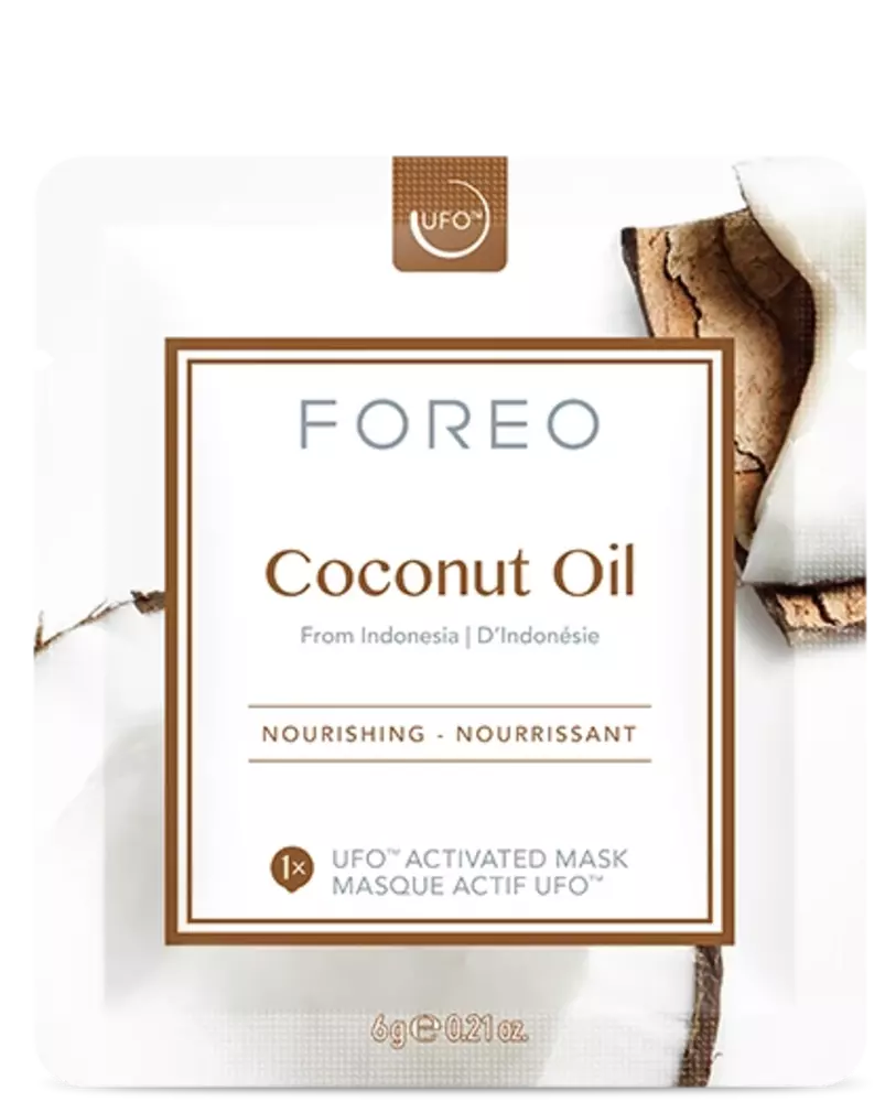 Side view of Farm to Face collection UFO™ activated mask - Coconut Oil
